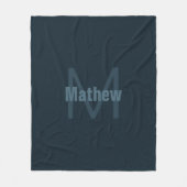 Moderne bewerkbare naam fleece deken (Voorkant)