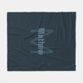 Moderne bewerkbare naam fleece deken (Voorkant (Horizontaal))