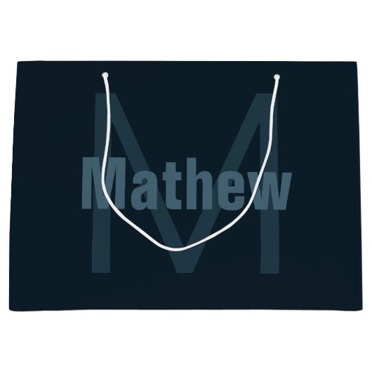 Moderne bewerkbare naam groot cadeauzakje (Voorkant)