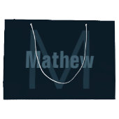 Moderne bewerkbare naam groot cadeauzakje (Achterkant)