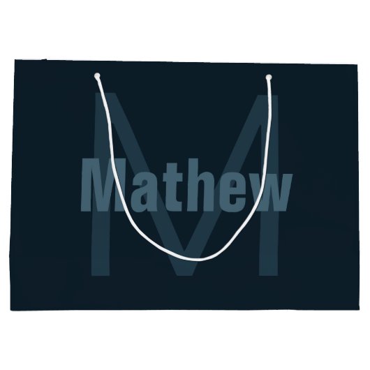 Moderne bewerkbare naam groot cadeauzakje (Achterkant)