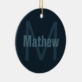 Moderne bewerkbare naam keramisch ornament (Rechts)