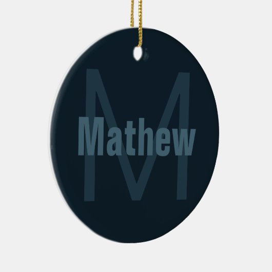 Moderne bewerkbare naam keramisch ornament (Rechts)