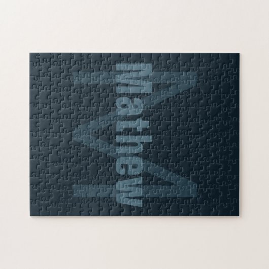 Moderne bewerkbare naam legpuzzel (Horizontaal)