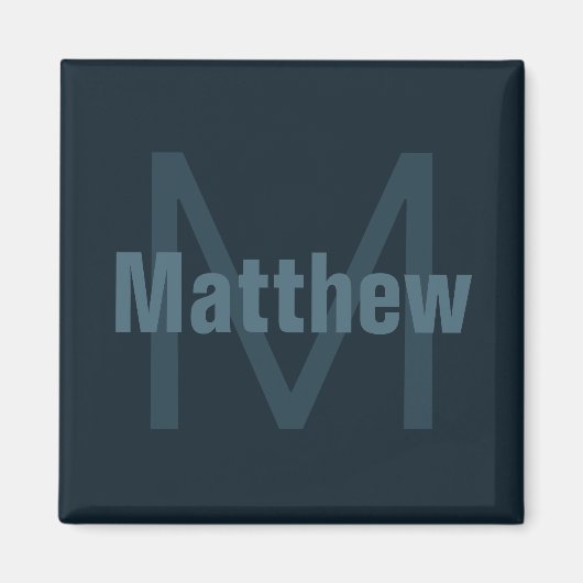 Moderne bewerkbare naam magneet (Voorkant)