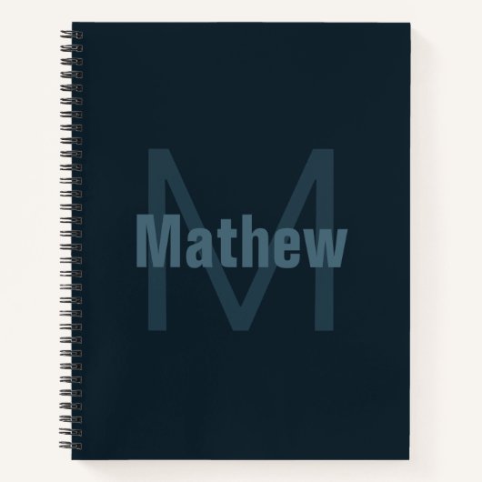 Moderne bewerkbare naam notitieboek (Voorkant)