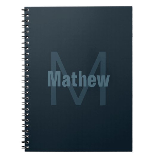 Moderne bewerkbare naam notitieboek (Voorkant)