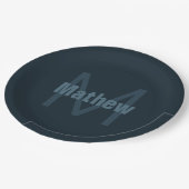 Moderne bewerkbare naam papieren bordje (Gekanteld)