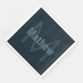 Moderne bewerkbare naam servet (Hoek)