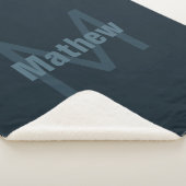 Moderne bewerkbare naam sherpa deken (3/4)