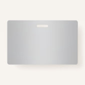 Moderne bewerkbare naam & slogan | Grijs verloop Badge (Achterkant)