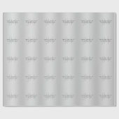 Moderne bewerkbare naam & slogan | Grijs verloop Cadeaupapier (Vlak)