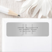 Moderne bewerkbare naam & slogan | Grijs verloop Etiket (Insitu)