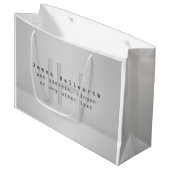 Moderne bewerkbare naam & slogan | Grijs verloop Groot Cadeauzakje (Voorkant Gekanteld)