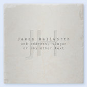 Moderne bewerkbare naam & slogan | Grijs verloop Stenen Onderzetter