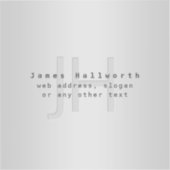 Moderne bewerkbare naam & slogan | Grijs verloop Sticker (Voorkant)