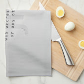 Moderne bewerkbare naam & slogan | Grijs verloop Theedoek (Quarter Fold)