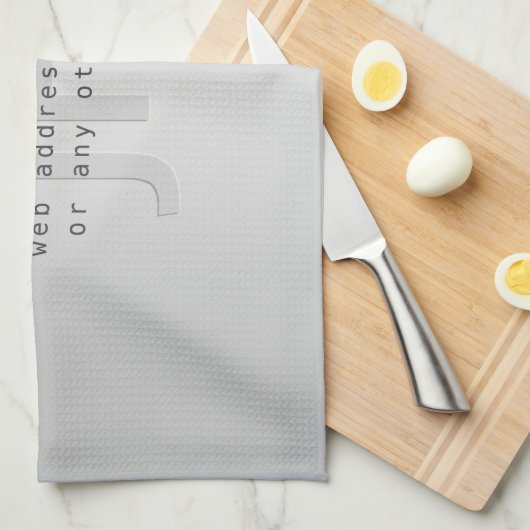 Moderne bewerkbare naam & slogan | Grijs verloop Theedoek (Quarter Fold)