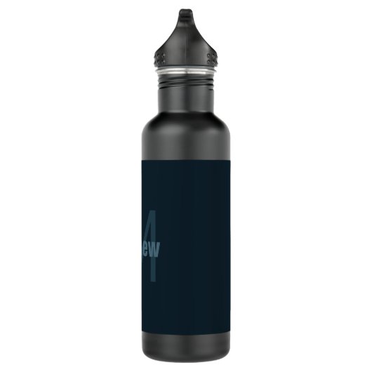 Moderne bewerkbare naam waterfles  (Rechts)