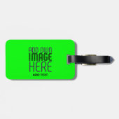 MODERNE BEWERKBARE NEON GROENE AFBEELDING TEKST SJ BAGAGELABEL (Achterkant horizontaal)