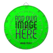 MODERNE BEWERKBARE NEON GROENE AFBEELDING TEKST SJ DARTBORD (Voorkant)