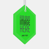 MODERNE BEWERKBARE NEON GROENE AFBEELDING TEKST SJ GLAS ORNAMENT (Voorkant Rechts)