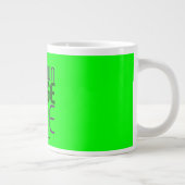 MODERNE BEWERKBARE NEON GROENE AFBEELDING TEKST SJ GROTE KOFFIEKOP (Rechts)