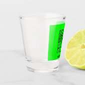 MODERNE BEWERKBARE NEON GROENE AFBEELDING TEKST SJ SHOT GLAS (Links)