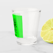 MODERNE BEWERKBARE NEON GROENE AFBEELDING TEKST SJ SHOT GLAS (Rechts)