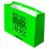 MODERNE BEWERKBARE NEON GROENE AFBEELDINGSTEKST SJ GROOT CADEAUZAKJE (Achterkant Gekanteld)