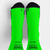 MODERNE BEWERKBARE NEON GROENE AFBEELDINGSTEKST Ss Sokken (Top)