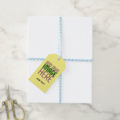 MODERNE BEWERKBARE PASTELGELE AFBEELDING TEKST SJA CADEAULABEL (Met Touw)