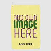 MODERNE BEWERKBARE PASTELGELE AFBEELDING TEKST SJA GOLFHANDDOEK (Voorkant)