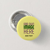 MODERNE BEWERKBARE PASTELGELE AFBEELDING TEKST SJA RONDE BUTTON 3,2 CM (Voorkant /achterkant)