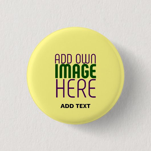 MODERNE BEWERKBARE PASTELGELE AFBEELDING TEKST SJA RONDE BUTTON 3,2 CM (Voorkant)