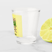 MODERNE BEWERKBARE PASTELGELE AFBEELDING TEKST SJA SHOT GLAS (Rechts)