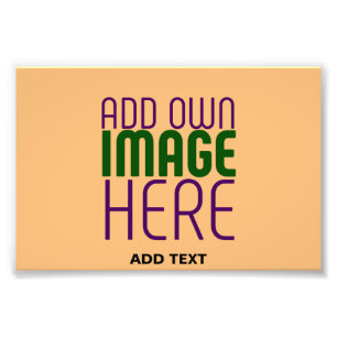 MODERNE BEWERKBARE PERZIK ORANJE AFBEELDING TEXT T FOTO AFDRUK