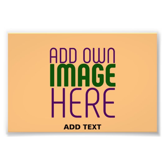 MODERNE BEWERKBARE PERZIK ORANJE AFBEELDING TEXT T FOTO AFDRUK (Voorkant)