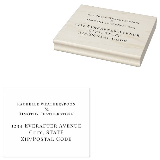 Moderne bewerkbare retouradres rubberen stempel (Gestempeld)
