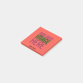 MODERNE BEWERKBARE RODE ORANJE AFBEELDINGSTEKSTSja Post-it® Notes (Schuin)