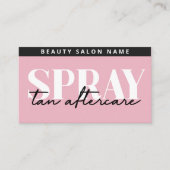 Moderne bewerkbare roze roze roze zout zonder vers visitekaartje (Voorkant)