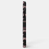 Moderne bewerkbare roze vreugde kalligrafie op zwa Case-Mate iPhone case (Achterkant/links)