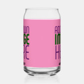 MODERNE BEWERKBARE SCHATTIGEE HOT ROZE AFBEELDING BLIKVORM GLAS (Rechts)