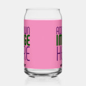 MODERNE BEWERKBARE SCHATTIGEE HOT ROZE AFBEELDING BLIKVORM GLAS (Links)