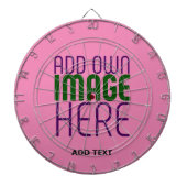 MODERNE BEWERKBARE SCHATTIGEE HOT ROZE AFBEELDING DARTBORD (Voorkant)