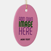 MODERNE BEWERKBARE SCHATTIGEE HOT ROZE AFBEELDING  KERAMISCH ORNAMENT (Rechts)