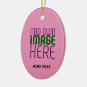 MODERNE BEWERKBARE SCHATTIGEE HOT ROZE AFBEELDING  KERAMISCH ORNAMENT (Links)