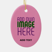 MODERNE BEWERKBARE SCHATTIGEE HOT ROZE AFBEELDING  KERAMISCH ORNAMENT (Achterkant)