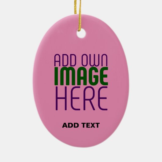 MODERNE BEWERKBARE SCHATTIGEE HOT ROZE AFBEELDING  KERAMISCH ORNAMENT (Achterkant)