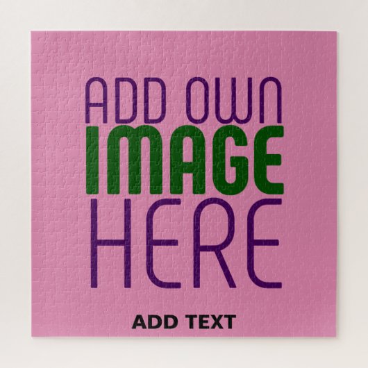 MODERNE BEWERKBARE SCHATTIGEE HOT ROZE AFBEELDING LEGPUZZEL (Verticaal)
